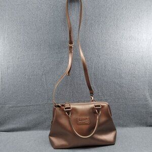 Lipault Paris Bronze Metallic Cross body Handbag With Double Handles & Adjustabl